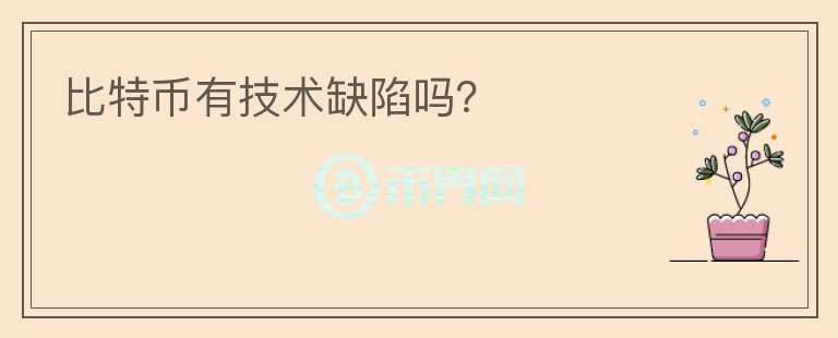 比特幣有技術(shù)缺陷嗎？