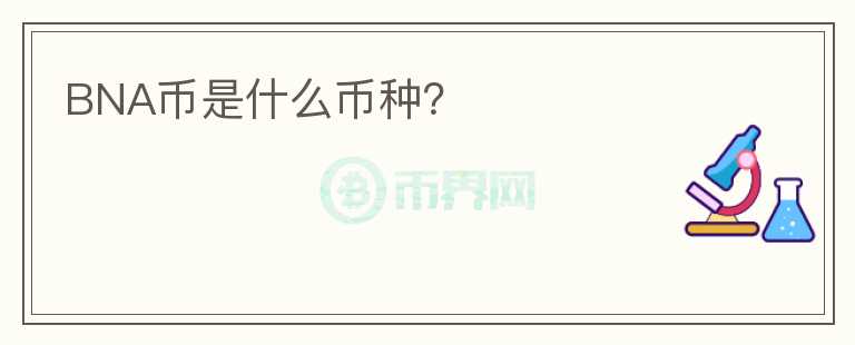 BNA幣是什么幣種？