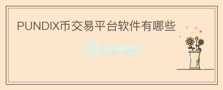 PUNDIX幣交易平臺軟件有哪些