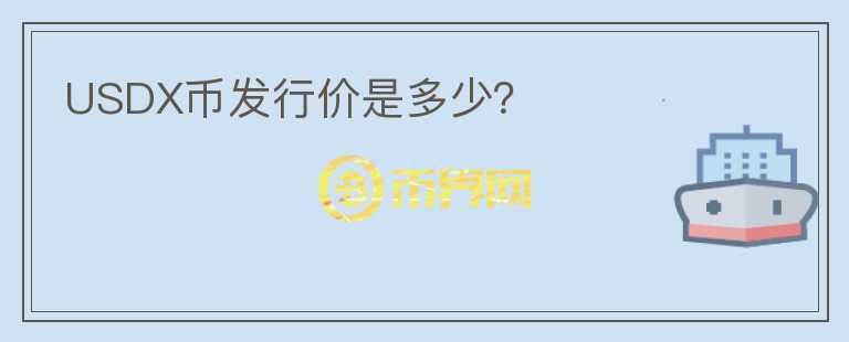 USDX幣發(fā)行價(jià)是多少？