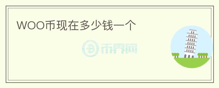 WOO幣現(xiàn)在多少錢一個(gè)