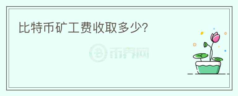 比特幣礦工費(fèi)收取多少？
