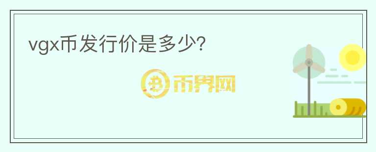 vgx幣發(fā)行價是多少？