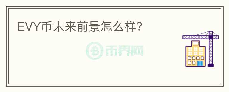 EVY幣未來前景怎么樣？