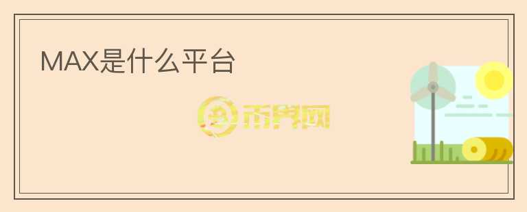 MAX是什么平臺