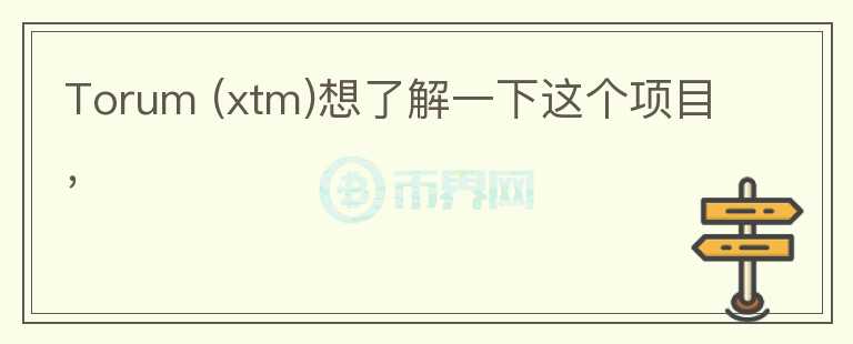 Torum (xtm)想了解一下這個項目，