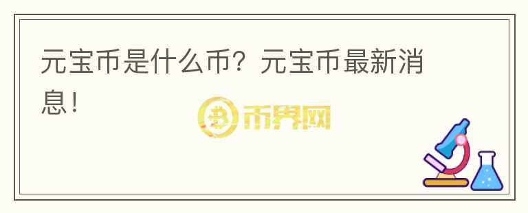 元寶幣是什么幣？元寶幣最新消息！
