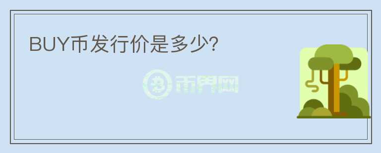 BUY幣發(fā)行價是多少？