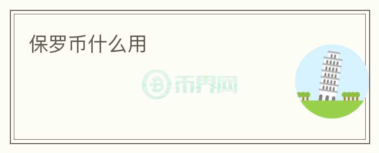 保羅幣什么用