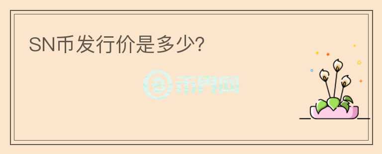 SN幣發(fā)行價(jià)是多少？