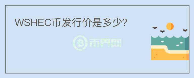 WSHEC幣發(fā)行價是多少？