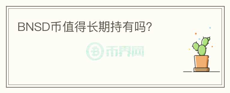 BNSD幣值得長期持有嗎？
