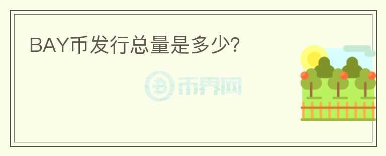 BAY幣發(fā)行總量是多少？