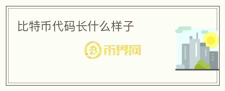 比特幣代碼長(zhǎng)什么樣子