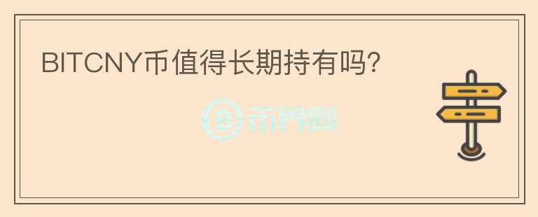 BITCNY幣值得長期持有嗎？