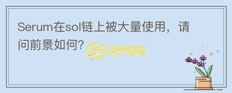 Serum在sol鏈上被大量使用，請問前景如何？
