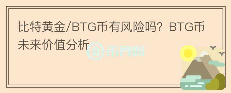 比特黃金/BTG幣有風(fēng)險嗎？BTG幣未來價值分析
