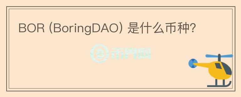 BOR (BoringDAO) 是什么幣種？