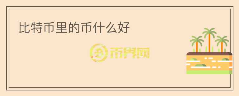 比特幣里的幣什么好