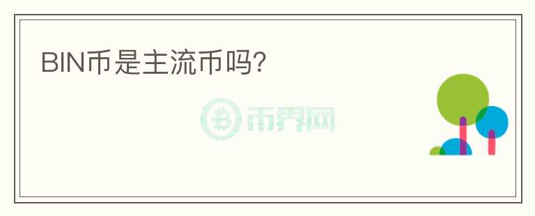 BIN幣是主流幣嗎？