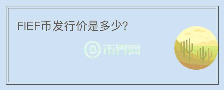 FIEF幣發(fā)行價是多少？
