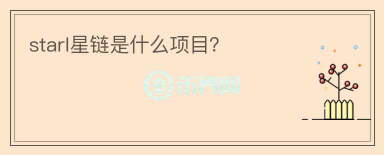 starl星鏈?zhǔn)鞘裁错?xiàng)目？