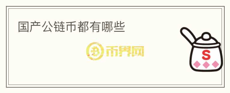 國產(chǎn)公鏈幣都有哪些