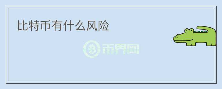 比特幣有什么風(fēng)險