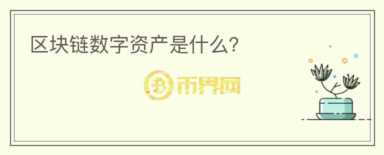 區(qū)塊鏈數(shù)字資產(chǎn)是什么？