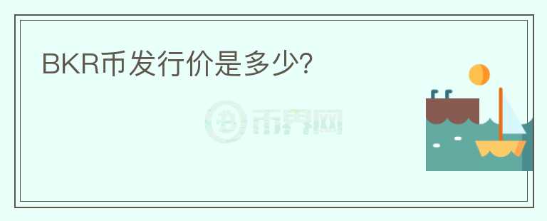 BKR幣發(fā)行價(jià)是多少？