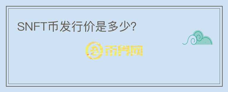 SNFT幣發(fā)行價(jià)是多少？
