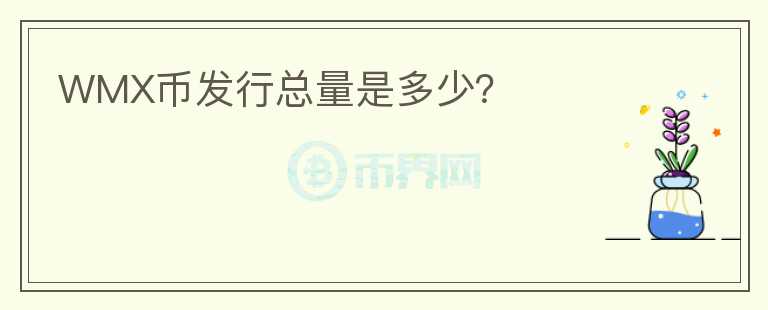 WMX幣發(fā)行總量是多少？