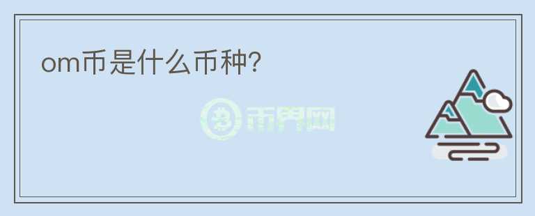 om幣是什么幣種？