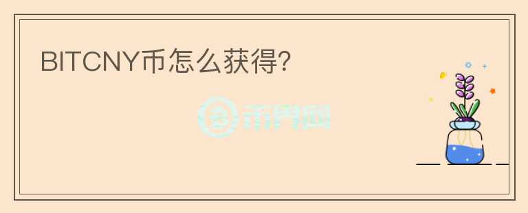 BITCNY幣怎么獲得？