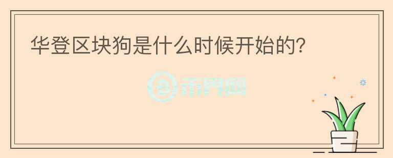 華登區(qū)塊狗是什么時(shí)候開(kāi)始的？