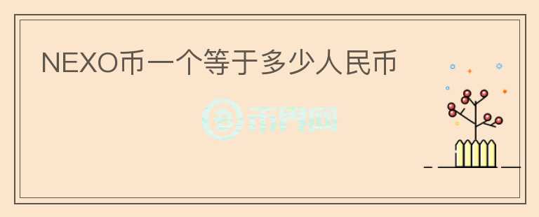 NEXO幣一個(gè)等于多少人民幣