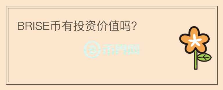 BRISE幣有投資價值嗎？