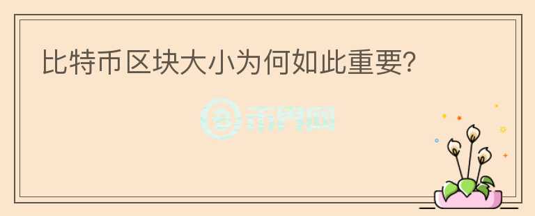 比特幣區(qū)塊大小為何如此重要？